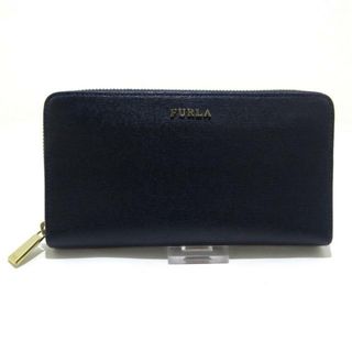 フルラ(Furla)のフルラ 長財布美品  ネイビー レザー(財布)