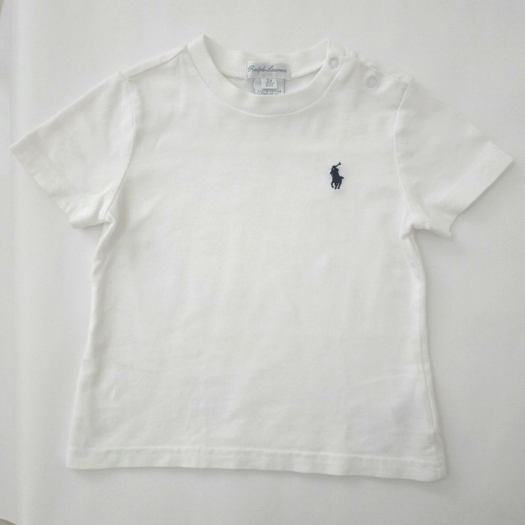 POLO RALPH LAUREN(ポロラルフローレン)のラルフローレン　ベビー　Tシャツ　男の子　ポロ　白　半袖 キッズ/ベビー/マタニティのベビー服(~85cm)(Ｔシャツ)の商品写真