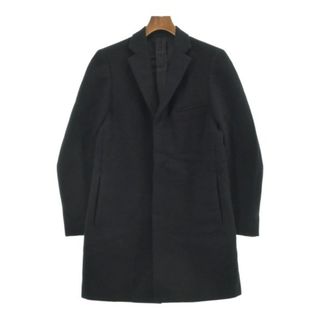 ジルサンダー(Jil Sander)のJIL SANDER ジルサンダー チェスターコート 46(M位) 黒 【古着】【中古】(チェスターコート)