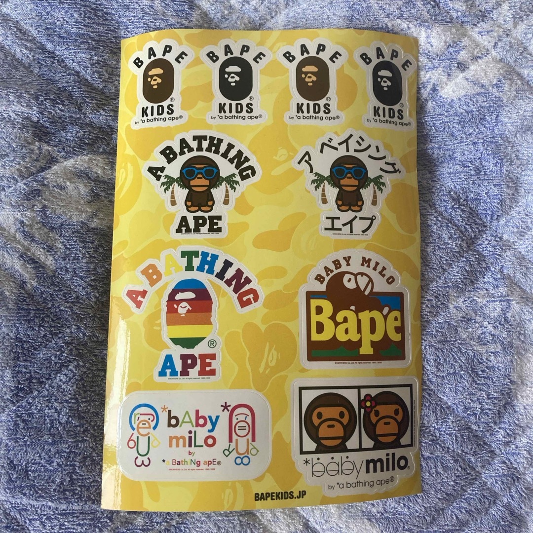 A BATHING APE(アベイシングエイプ)のABATHINGAPE シール 付録 インテリア/住まい/日用品の文房具(シール)の商品写真