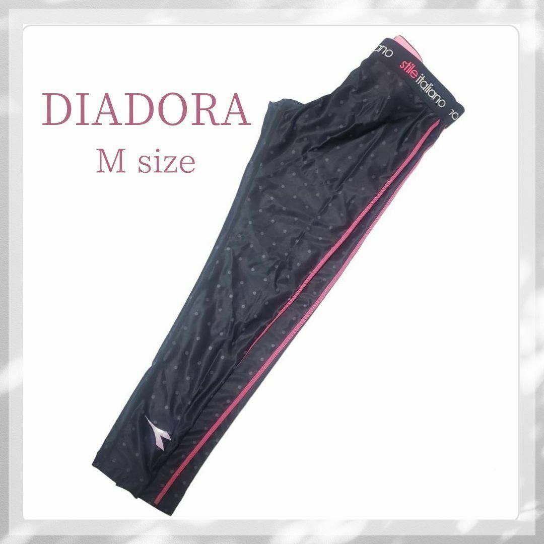 DIADORA(ディアドラ)の【美品】DIADORA　ディアドラ　レギンス　スパッツ　M　スポーツウェア　黒 スポーツ/アウトドアのトレーニング/エクササイズ(その他)の商品写真