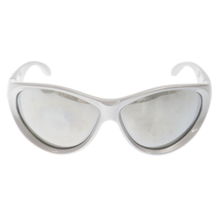 バレンシアガ(Balenciaga)のBALENCIAGA バレンシアガ 22SS ラップフレーム サングラス 眼鏡 BB0158S シルバー(サングラス/メガネ)