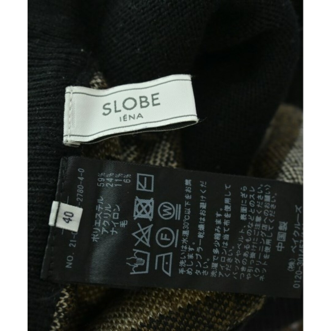 SLOBE IENA(スローブイエナ)のSLOBE IENA パンツ（その他） 40(M位) ベージュx茶x黒(総柄) 【古着】【中古】 レディースのパンツ(その他)の商品写真