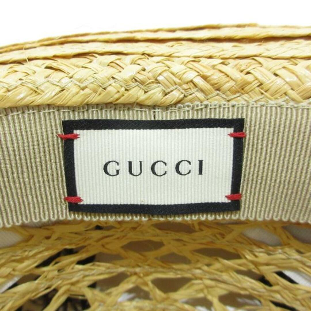 Gucci(グッチ)のグッチ ハット M/57美品  ストローハット レディースの帽子(ハット)の商品写真