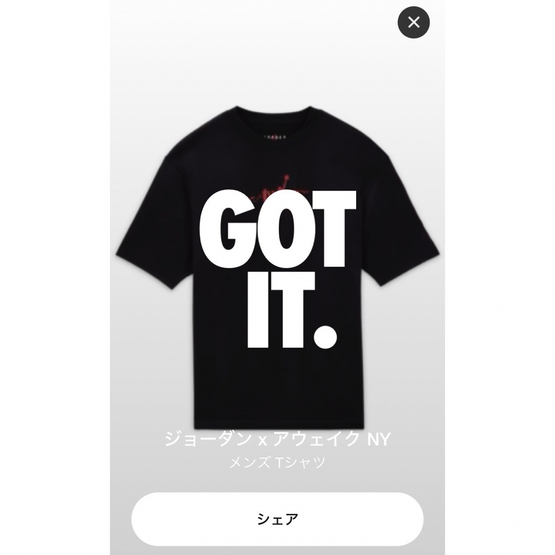 NIKE(ナイキ)の新品Nike JORDANxAwake Tシャツ ナイキ ジョーダン アウェイク メンズのトップス(Tシャツ/カットソー(半袖/袖なし))の商品写真