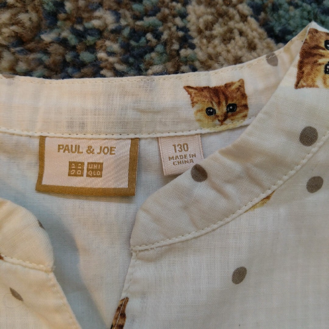 UNIQLO(ユニクロ)のしょこ様専用❤UNIQLO✕ポールアンドジョー❤猫ワンピース キッズ/ベビー/マタニティのキッズ服女の子用(90cm~)(ワンピース)の商品写真