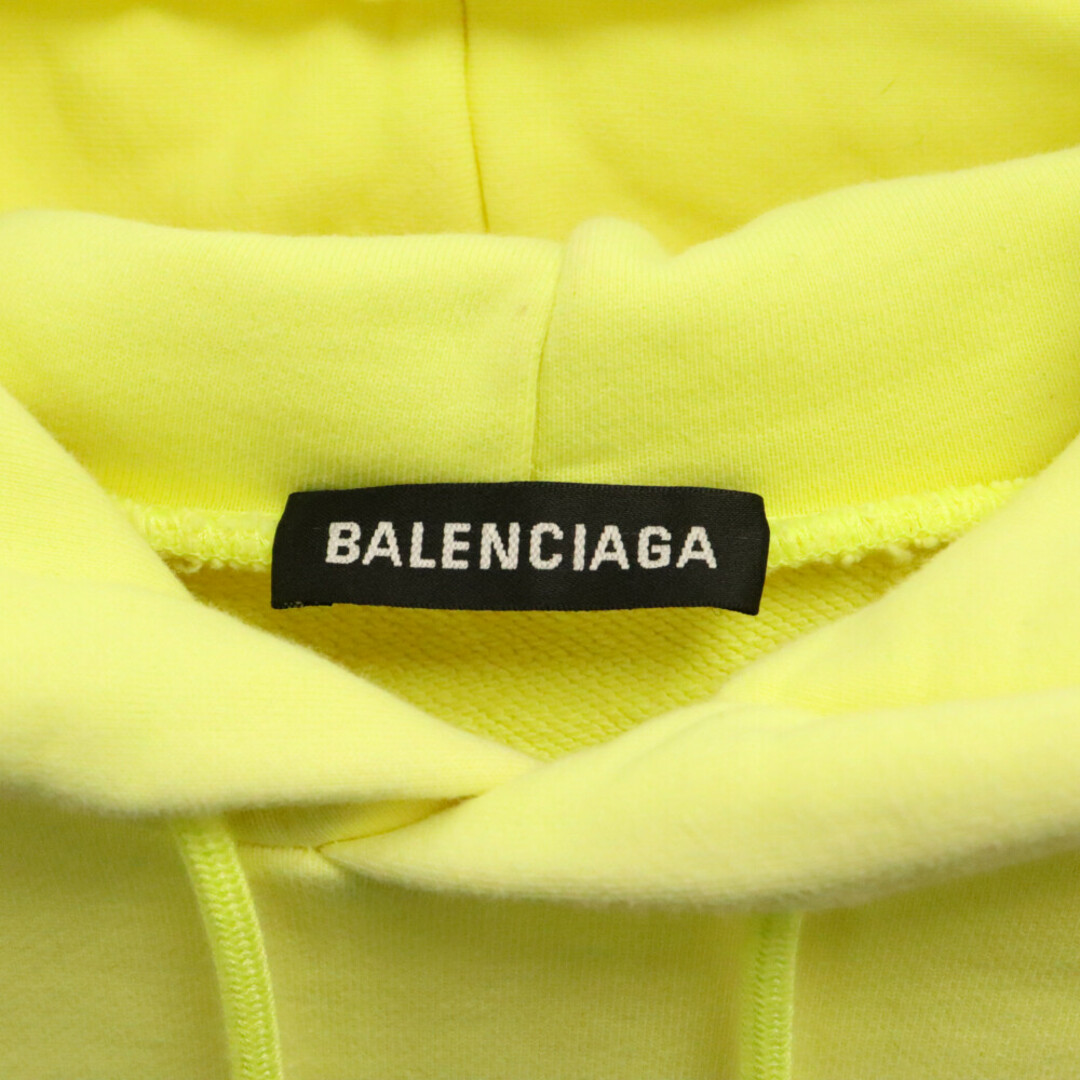 Balenciaga(バレンシアガ)のBALENCIAGA バレンシアガ CREWプリントプルオーバースウェットパーカー イエロー 600583 メンズのトップス(パーカー)の商品写真