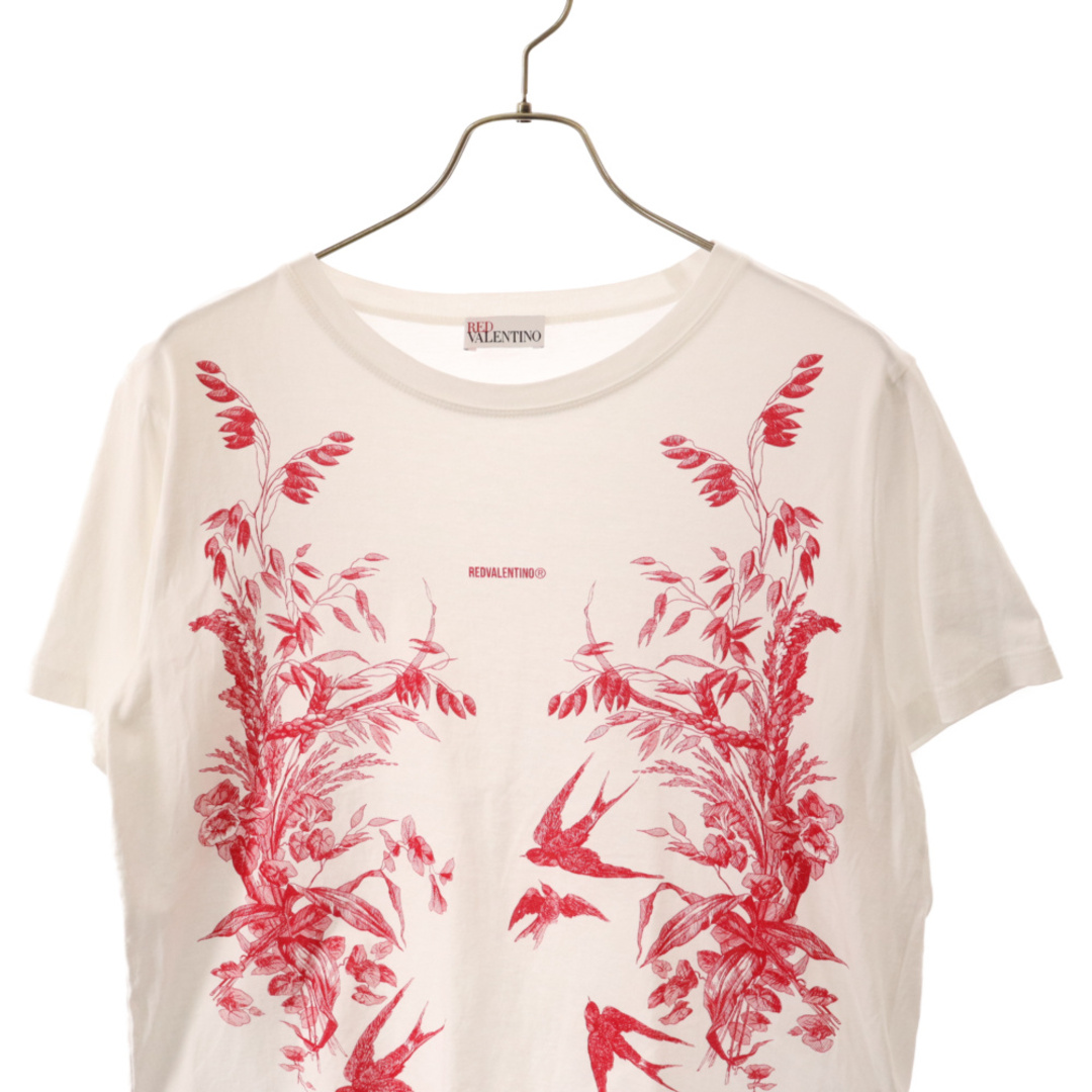 RED VALENTINO(レッドヴァレンティノ)のRED VALENTINO レッド ヴァレンティノ フロントプリント 半袖Tシャツ カットソー XR0MG13V6GP ホワイト メンズのトップス(Tシャツ/カットソー(半袖/袖なし))の商品写真