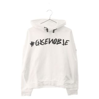 モンクレール(MONCLER)のMONCLER モンクレール 21AW Grenoble Hoodie グルノーブル プリント プルオーバーパーカー ホワイト G20978G00004(パーカー)