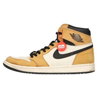 ナイキ(NIKE)のNIKE ナイキ AIR JORDAN 1 RETRO ROOKIE OF THE YEAR エアジョーダン1 ルーキーオブザイヤー ハイカットスニーカー ホワイト/キャメル US10.5/28.5cm 555088-700(スニーカー)