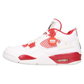 ナイキ(NIKE)のNIKE ナイキ AIR JORDAN 4 RETRO ALTERNATE 308497-106 エア ジョーダン4 オルタネイト ハイカットスニーカー ホワイト/レッド US9.5/27.5cm(スニーカー)