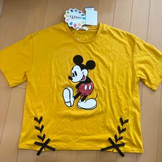 しまむら - しまむら　ミッキー裾レース　半袖Tシャツ　新品