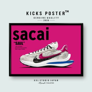 sacai サカイ ヴェイパーワッフル ロイヤルフクシア ポスター sa-01(フォトフレーム)