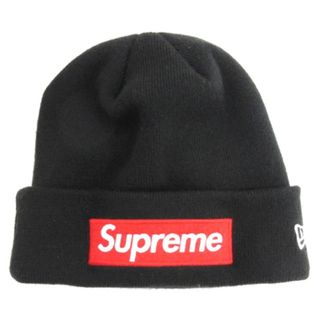 シュプリーム(Supreme)のシュプリーム × NEW ERA ボックスロゴビーニー ニットキャップ ブラック(その他)