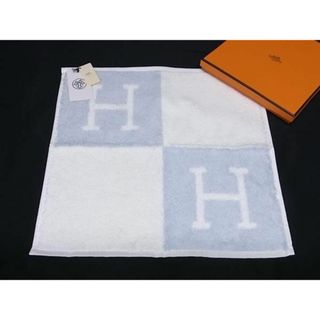 エルメス(Hermes)の■新品■未使用■ HERMES エルメス アヴァロン コットン100％ ハンドタオル レディース メンズ ライトブルー系×ホワイト系 AS8197 (その他)