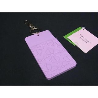 ケイトスペードニューヨーク(kate spade new york)の■新品■未使用■ kate spade ケイトスペード ラバー スペード フラワー カードケース パスケース ネームホルダー パープル系 AU9913 (その他)