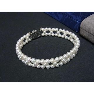 ミキモト(MIKIMOTO)の■新品同様■ MIKIMOTO ミキモト SV925 本真珠 アコヤ真珠 パール 約4mm ブレスレット アクセサリー アイボリー系 AS9614 (その他)