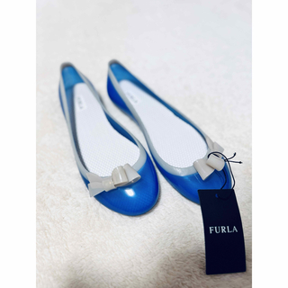 Furla - FURLAキャンディリボンラバーパンプス未使用品青色38サイズ