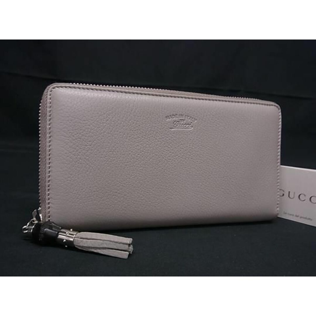 Gucci(グッチ)の■新品■未使用■ GUCCI グッチ 307984 バンブー レザー ラウンドファスナー 長財布 ウォレット レディース グレージュ系 AX3756  メンズのファッション小物(長財布)の商品写真