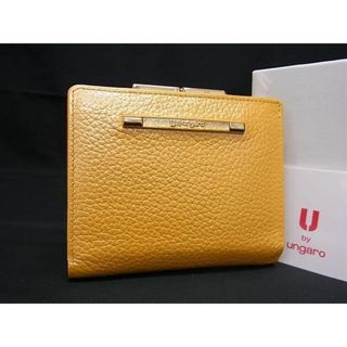 エマニュエルウンガロ(emanuel ungaro)の■新品■未使用■ ungaro ウンガロ レザー がま口 二つ折り 財布 ウォレット 小銭入れ 札入れ レディース イエロー系 BE9709 (その他)