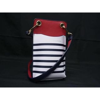 トミーヒルフィガー(TOMMY HILFIGER)の■新品■未使用■ TOMMY HILFIGER トミーヒルフィガー レザー クロスボディ ショルダーバッグ ポシェット ホワイト系×ネイビー系 FA1086(その他)