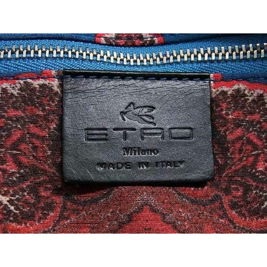 ETRO(エトロ)の■新品同様■ ETRO エトロ キャンバス ペイズリー柄 チェーン ショルダーバッグ レディース ブルー系×レッド系 BJ1040  レディースのバッグ(ショルダーバッグ)の商品写真