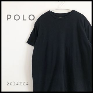 ポロラルフローレン(POLO RALPH LAUREN)のPOLO RALPH LAUREN 半袖カットソー　Tシャツ ブラック　刺繍ロゴ(Tシャツ/カットソー(半袖/袖なし))