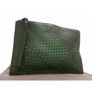 ボッテガヴェネタ(Bottega Veneta)の■極美品■ BOTTEGA VENETA ボッテガヴェネタ レザー クラッチバッグ セカンドバッグ メンズ ダークグリーン系 AW3523 (その他)