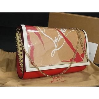 クリスチャンルブタン(Christian Louboutin)の■新品同様■ ChristianLouboutin クリスチャンルブタン スパイクスタッズ PVC チェーン 2WAY クラッチバッグ ショルダー レッド系 FA1363(その他)