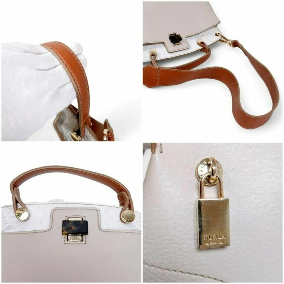 Furla(フルラ)のフルラ ショルダーバッグ ハンドバッグ 肩掛け ホワイト ベージュ 2way レディースのバッグ(ショルダーバッグ)の商品写真