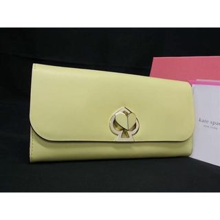 ケイトスペードニューヨーク(kate spade new york)の■新品■未使用■ kate spade ケイトスペード PWRU7498 二コラツイスト レザー 二つ折り 長財布 ウォレット レディース イエロー系 AU9873(財布)