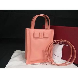 サルヴァトーレフェラガモ(Salvatore Ferragamo)の■極美品■ Salvatore Ferragamo フェラガモ ヴィヴァ ヴァラリボン レザー 2WAY ハンドバッグ ショルダー レディース ピンク系 FC0320 (ハンドバッグ)