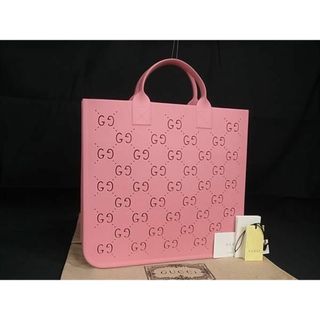 グッチ(Gucci)の■新品同様■ GUCCI グッチ GG柄 ラバー ハンドバッグ トートバッグ レディース ピンク系 FC0223 (ハンドバッグ)