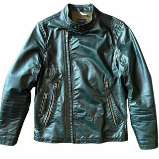 ポールスミス(Paul Smith)のポールスミスジーンズ ライダースレザージャケット グリーン(レザージャケット)