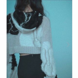 バブルス(Bubbles)のmelt the lady moth orchid mini knit(ニット/セーター)