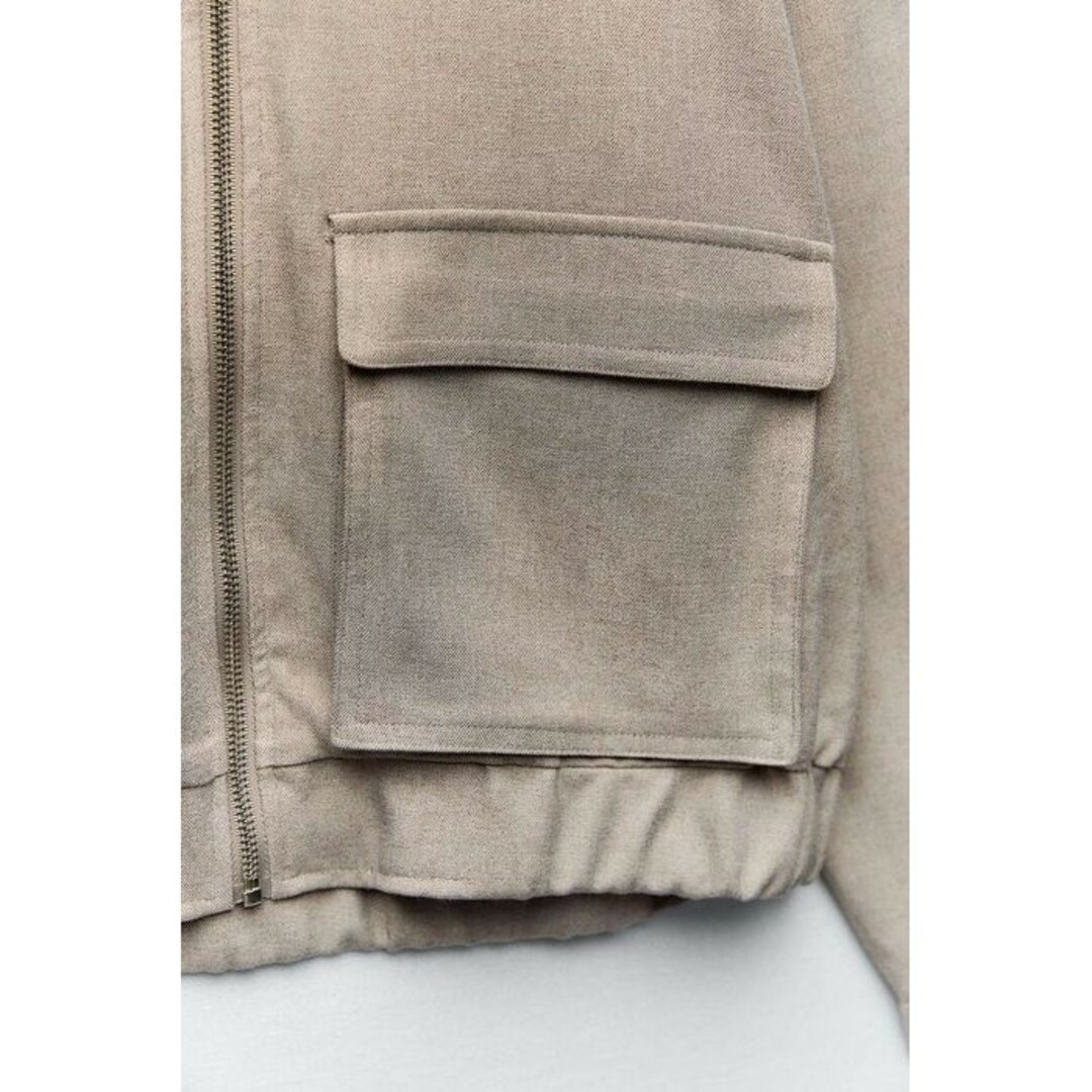 ZARA(ザラ)のZARA　ポケット ボンバージャケット L レディースのジャケット/アウター(ブルゾン)の商品写真