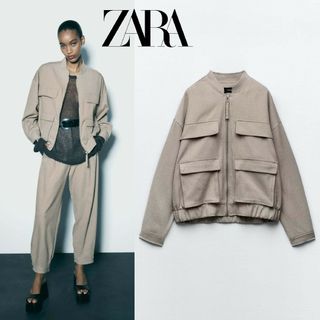 ZARA - ZARA　ポケット ボンバージャケット L