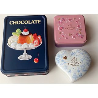 ゴディバ(GODIVA)の✨GODIVA&メリー　チョコレート缶✨(小物入れ)