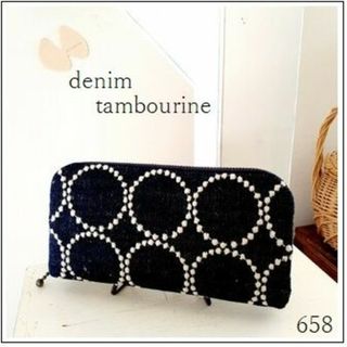 【専用❻❺❽】⚮̈ デニムtambourine◆布製ロングウォレット(財布)