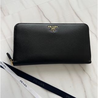 PRADA - 美品‼︎ PRADA (プラダ) 長財布 サフィアーノ レザー 三角ロゴ 