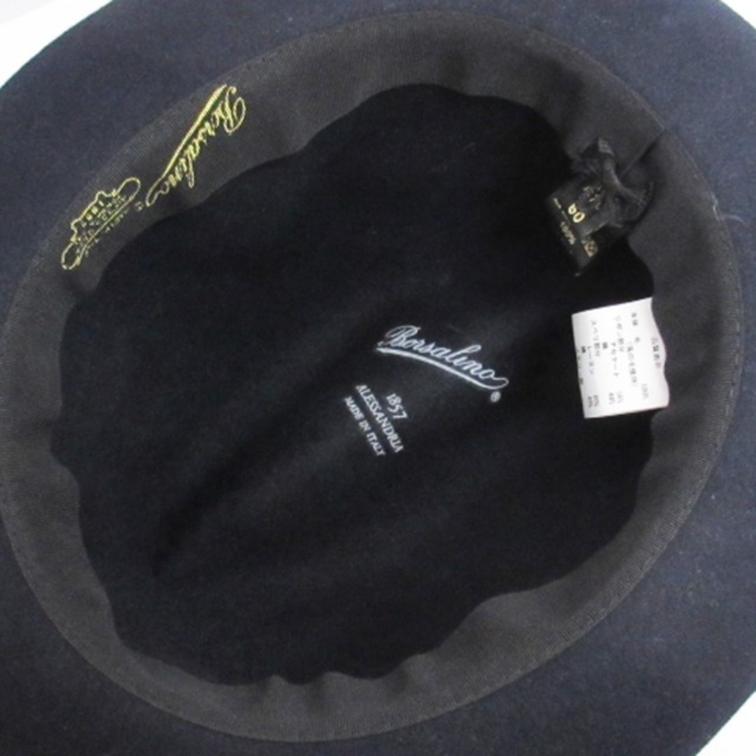 Borsalino(ボルサリーノ)のボルサリーノ ラビットファー フェルトハット 中折れ帽 ネイビー メンズの帽子(その他)の商品写真