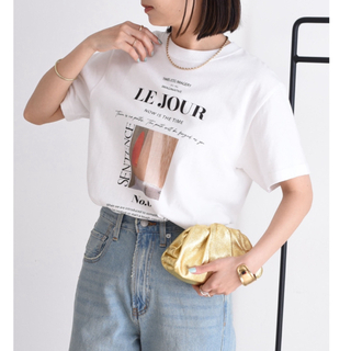 【新品未使用タグ付き】Eimee Law アートフォトTシャツ(Tシャツ(半袖/袖なし))