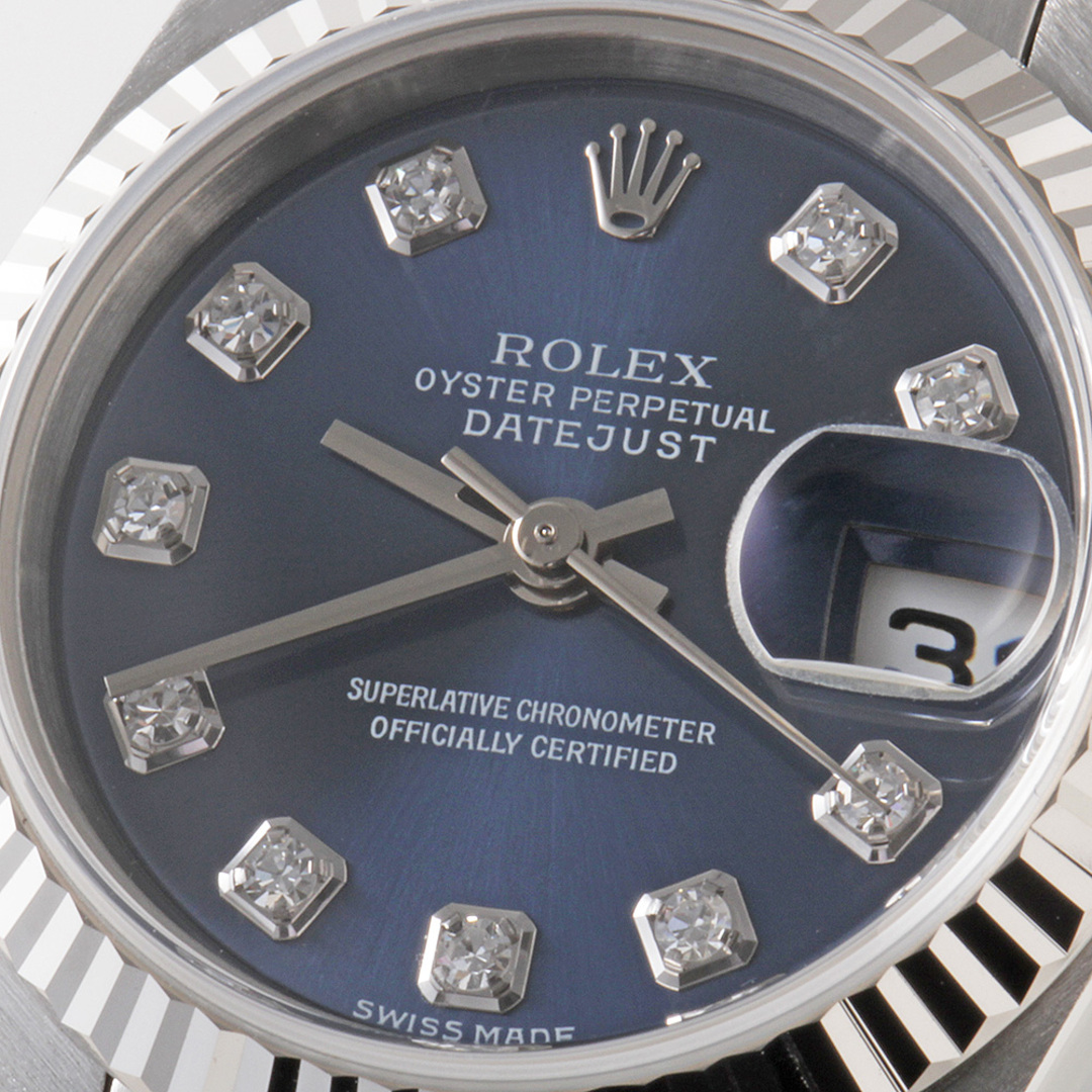 ROLEX(ロレックス)のロレックス デイトジャスト 10Pダイヤ 79174G ブルー K番 レディース 中古 腕時計 レディースのファッション小物(腕時計)の商品写真