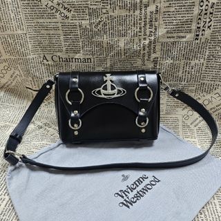 ヴィヴィアンウエストウッド(Vivienne Westwood)の美品 Vivienne Westwood ブラック Kim クロスボディバッグ(ショルダーバッグ)