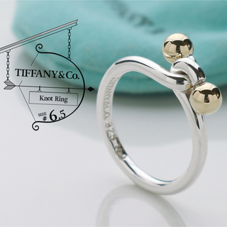 ティファニー(Tiffany & Co.)の極美品 TIFFANY ティファニー ノット 925 750 リング 6.5号(リング(指輪))