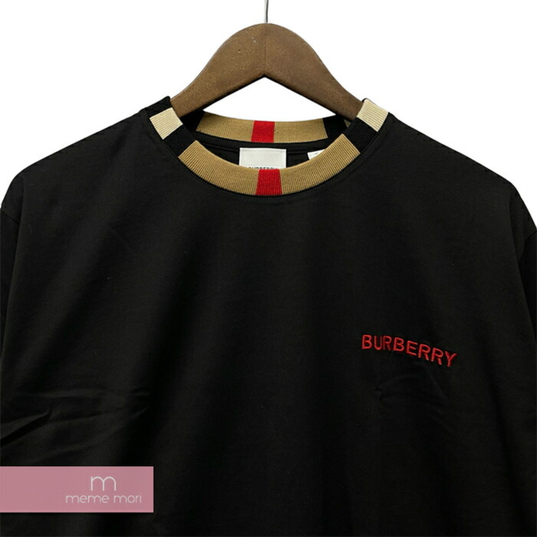 BURBERRY(バーバリー)のBURBERRY Jalad Check Neck Long Sleeve T-Shirt 8075187 バーバリー ジャラッド チェックネック ロングスリーブTシャツ ロンT 長袖カットソー ブラック×レッド サイズM【240314】【新古品】【me04】 メンズのトップス(Tシャツ/カットソー(半袖/袖なし))の商品写真