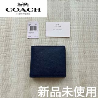 コーチ(COACH) 折り財布(メンズ)（ブルー・ネイビー/青色系）の通販 36 