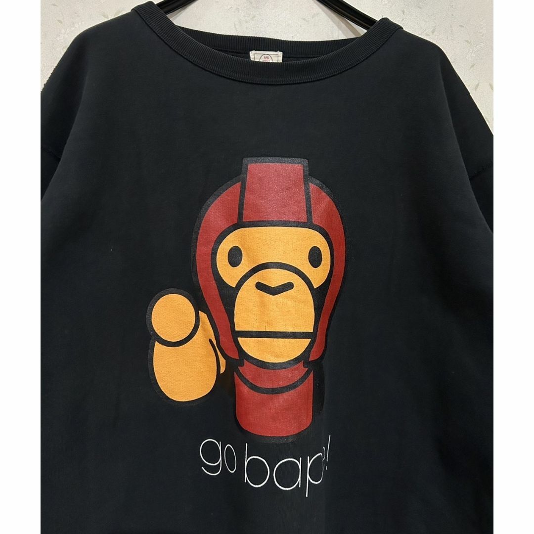 A BATHING APE(アベイシングエイプ)の＊アベイシングエイプ  APE go bape! プリントトレーナー M メンズのトップス(スウェット)の商品写真