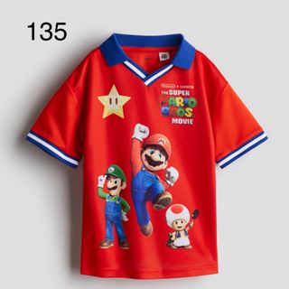 エイチアンドエム(H&M)の《新作》新品　スーパーマリオ　メッシュTシャツ　ポロシャツ　135-140(Tシャツ/カットソー)