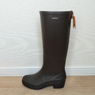 エーグル(AIGLE)のAIGLE　長靴　ブラウン系　37/23.5　ミスジュリエットＡ ラバーブーツ(レインブーツ/長靴)